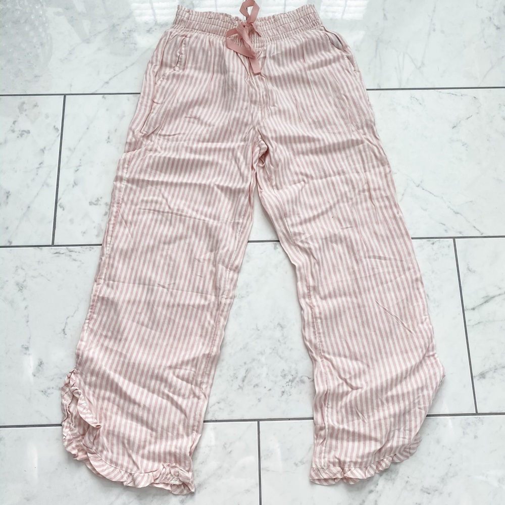 Aerie Sleep bottoms Pink and white stripe